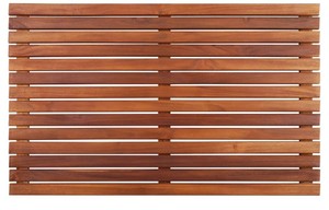 Nordic Style Teak Oiled Teak Shower and Bath Mat 31.4 x 19.6 $89.95 Retail - Brand New