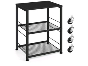 3-Tier Industrial Rolling Side Table Nightstand $37.99 Retail - Brand New