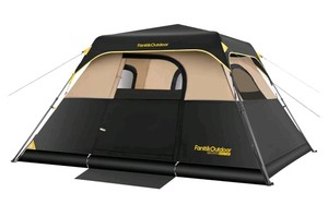 FanttikOutdoor Instant 4 Person Cabin Camping Tent with Rainfly $199.99 Retail - Brand New