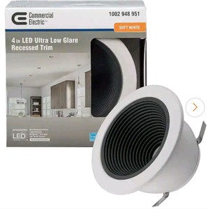 Commercial Electric 4-Inch LED Recessed Light Trim 4pk - Brand New NB