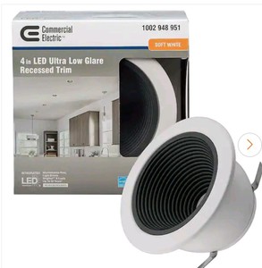 Commercial Electric 4-Inch LED Recessed Light Trim 4pk - Brand New NB