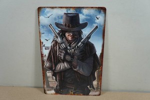 Vintage Style Metal Sign - Gunslinger