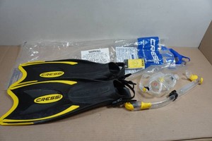 Cressi Adult Rondine Palau Fin Snorkel Set - Fin Size ML