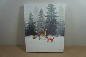 House Fenway Rustic Winter Forest Canvas Wall Art - 16x20