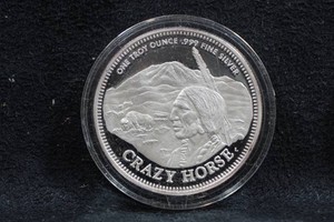 1992 Sturgis Crazy Horse Memorial 1 Troy Ounce Silver Coin