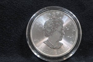2017 Canada Maple Leaf Elizabeth II 1 Ounce Silver Coin