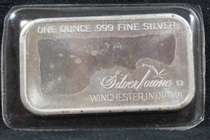 1989 Easter SilverTowne Winchester Indiana 1 Ounce Silver Bar