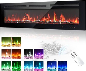 $190 EUHOMY 50 Electric Fireplace RecessedWall
