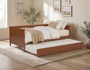 $380 Camaflexi Daybed & Trundle, Castanho Twin