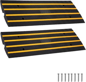$134 2 Packs 48 Car Driveway Rubber Curb Ramps