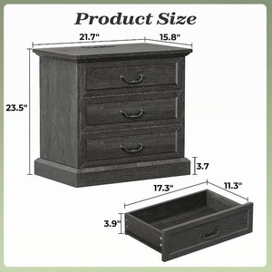 $200 Huuger Nightstand w Charging Station (2)