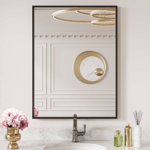 LOAAO 20X30 Black Rectangle Bathroom Mirror