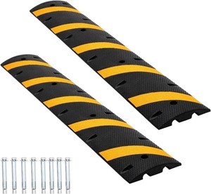 $122 6FT Rubber Speed Bumps 2-Pack 25000 Lb