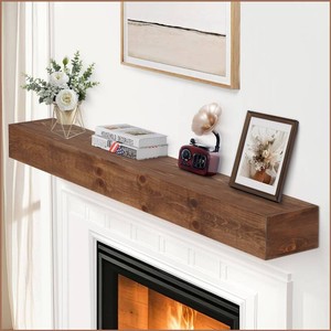 $132 G GOOD GAIN 60 Fireplace Mantel, 5 Shelf
