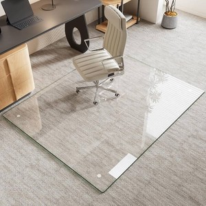 $155 46 x 55 Tempered Glass Chair Mat