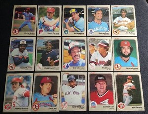 (15) 1983 Fleer Baseball Cards - All HOFers