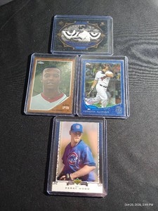 (4) Numbered Baseball Cards