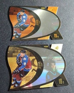 (2) Upper Deck SPx Joe Sakic Die-Cut Cards