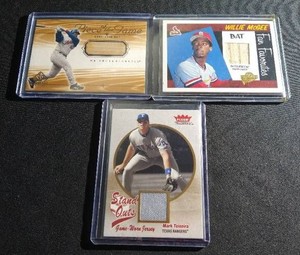 (3) Game-Used Relic Baseball Cards - Good Names