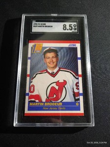 1990-91 Score Martin Brodeur Rookie Card - SGC 8.5