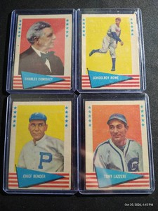 (4) 1961 Fleer Baseball Greats Cards