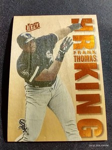 1995 Fleer Ultra Frank Thomas HR King Wood Insert Card