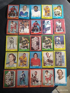 (25) 197374 Topps Hockey Cards