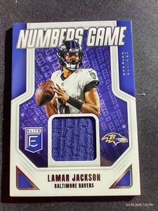 Donruss Elite Lamar Jackson Jersey Card - #d599