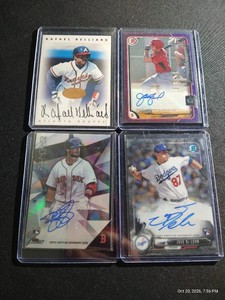 (4) Baseball Autograph Cards