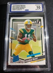 2023 Donruss Jayden Reed Rookie Card - CCG 10