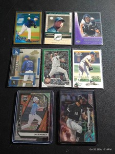 (8) Numbered Baseball Cards
