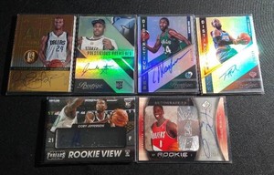 (6) Autographed Basketball Cards