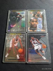 (4) NBA Star Rookie Cards - (3) Vince Carter & (1) Tracy McGrady