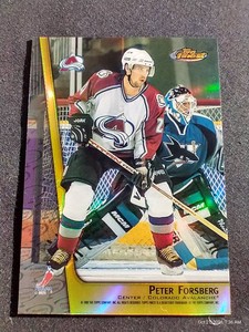 Awesome 1998-99 Finest Double Sided Mystery Finest Refractor Peter Forsberg  Joe Sakic