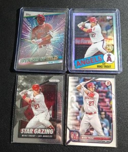 (4) Mike Trout Cards - One Refractor