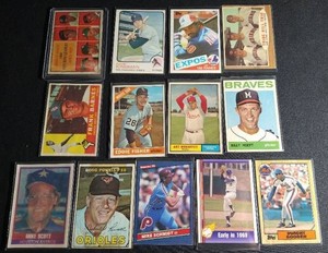 (13) Vintage Baseball Cards - (6) 1960s