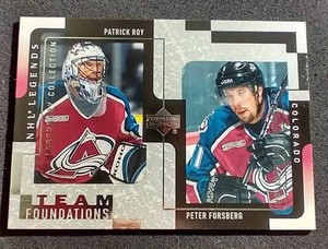 2000-01 Upper Deck Legends Patrick Roy  Peter Forsberg Silver - #d100