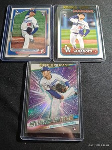 (3) Yoshinobu Yamamoto Rookie Cards