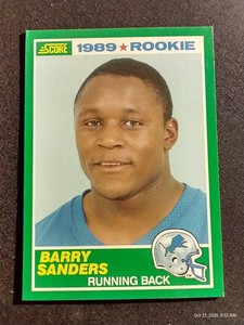 Iconic 1989 Score Barry Sanders Rookie Card