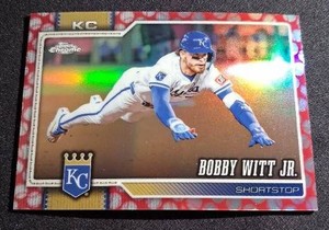 2026 Topps Chrome Bobby Witt Jr Red Baseballs Refractor Parallel