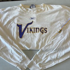 Vintage Reebok Vikings White Long Sleeve 2XL