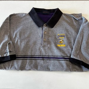 Vintage Antigua Vikings NFC Central Division Chamions 1998 Embroidered Polo XXL