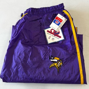 Vintage Unique Sports Generation NFL Vikings Purple Zipoff Windbreaker Pants NOS Tags XXL