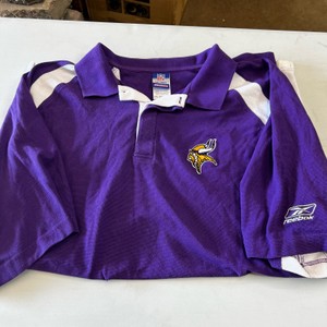 Vintage Reebok Moisture Wicking Vikings Purple Polo 2XL