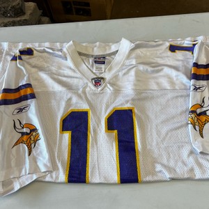 Vintage Reebok White MN Vikings Number 11 Jersey 4XL