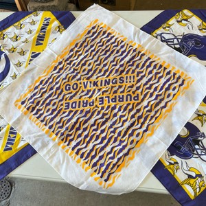 Vintage 1990s MN Vikings Scarf Bandanas set of 3