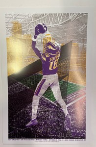 2024 MN Vikings Justin Jefferson Home Opener US Bank Stadium Poster 12 x 18