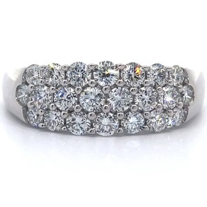 1.25 Carat Diamond Triple Row Cluster Ring $1,200 Retail VIDEO