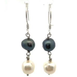 Two-Tone Freshwater Pearl Drop Shepherds Hook Earrings VIDEO