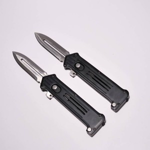 Black Automatic Retractable Folding Knife Lot of 2 Knives